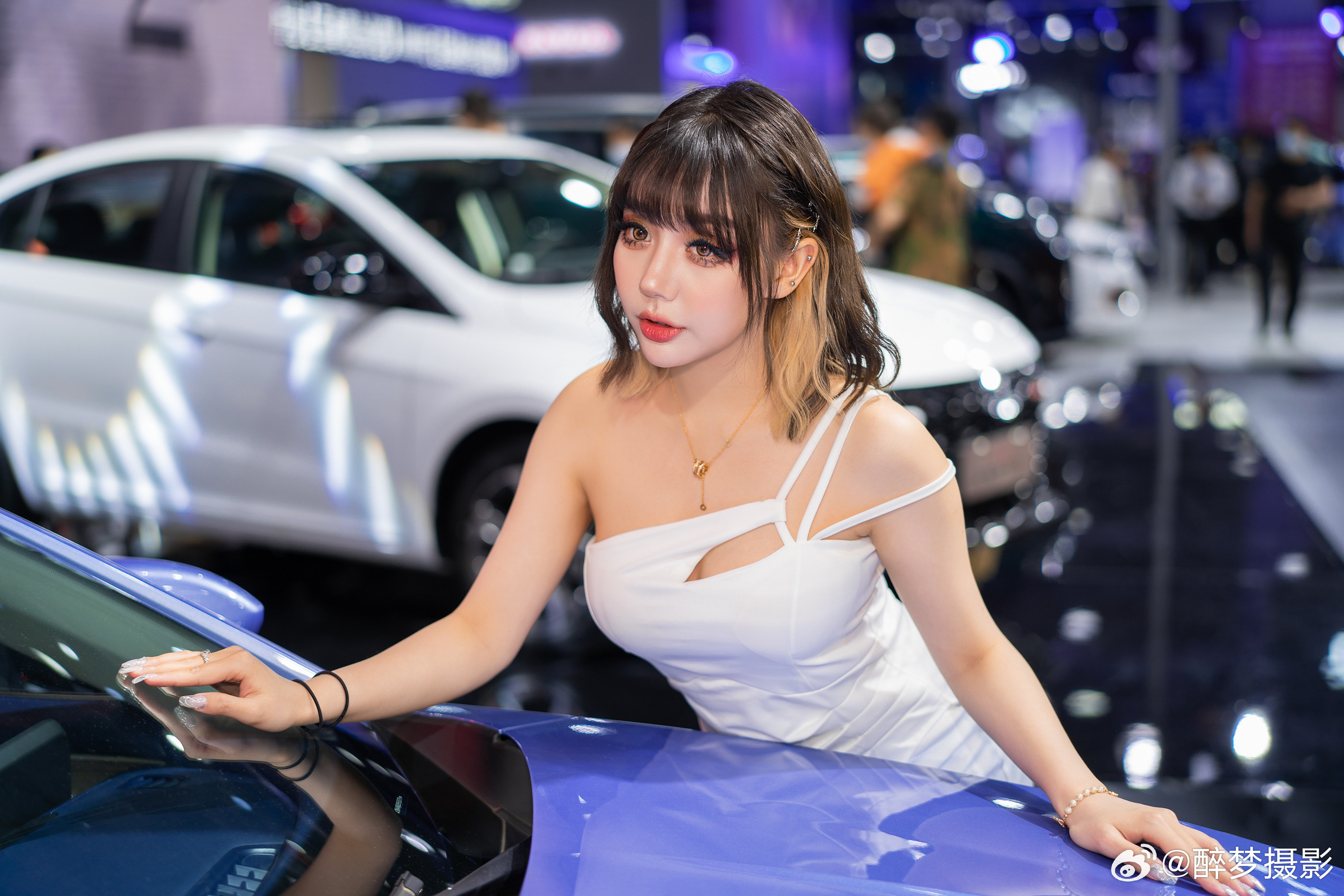 娇俏可人，带波斯混血儿风味的车模小姐姐模特：我的猫活动：广州华南国际车展抄送：