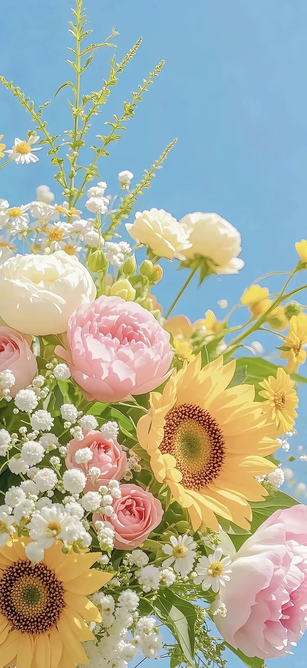 手机壁纸～风把春天揉成了花的模样。每一朵花开，都是时光写给生活的情书，藏着不期而