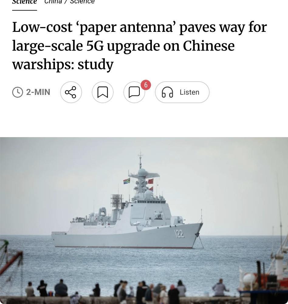 外媒：中国研究人员开发出一种柔性5G毫米波"纸天线"，以厚度不足0.3毫米的光面