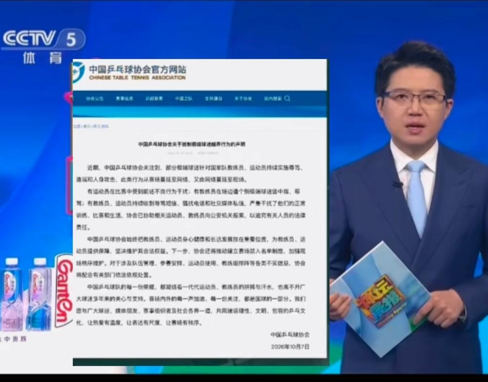 央视也点名饭圈文化了乒协也发文，看来这次要动真格了莎头组合一输，这饭圈文化