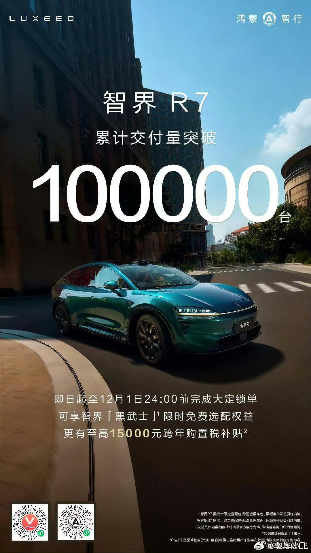 智界R7都交了10万台了啊！哈哈哈，好巧我也是这十万大军里的…[笑着哭]​​