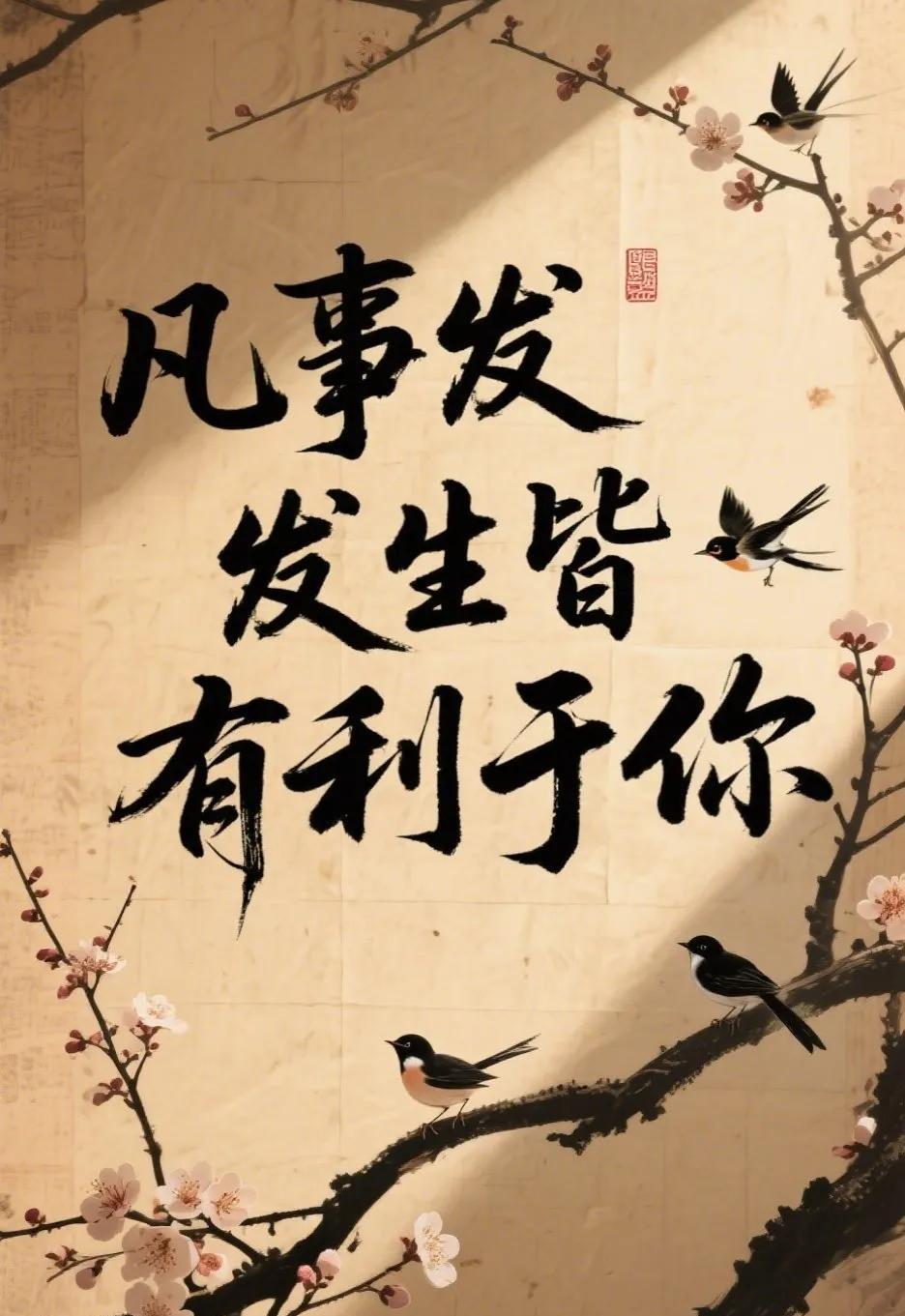 允许一切发生，所有发生的事皆有利于你。计划赶不上变化，我们无法预知下一刻会发