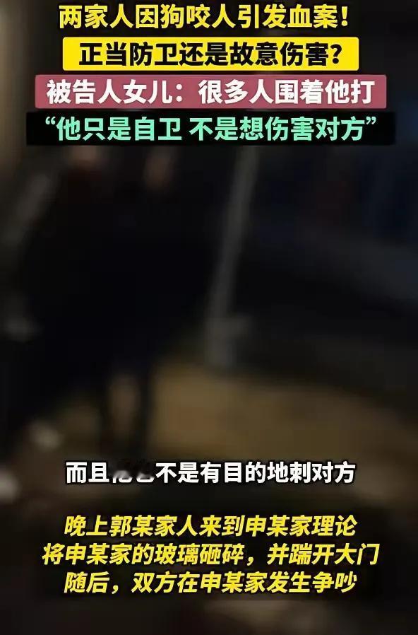 被狗咬了摔死狗，结果父亲被围殴时捅死人，这案咋就按“故意伤害”公诉了？换谁看都觉