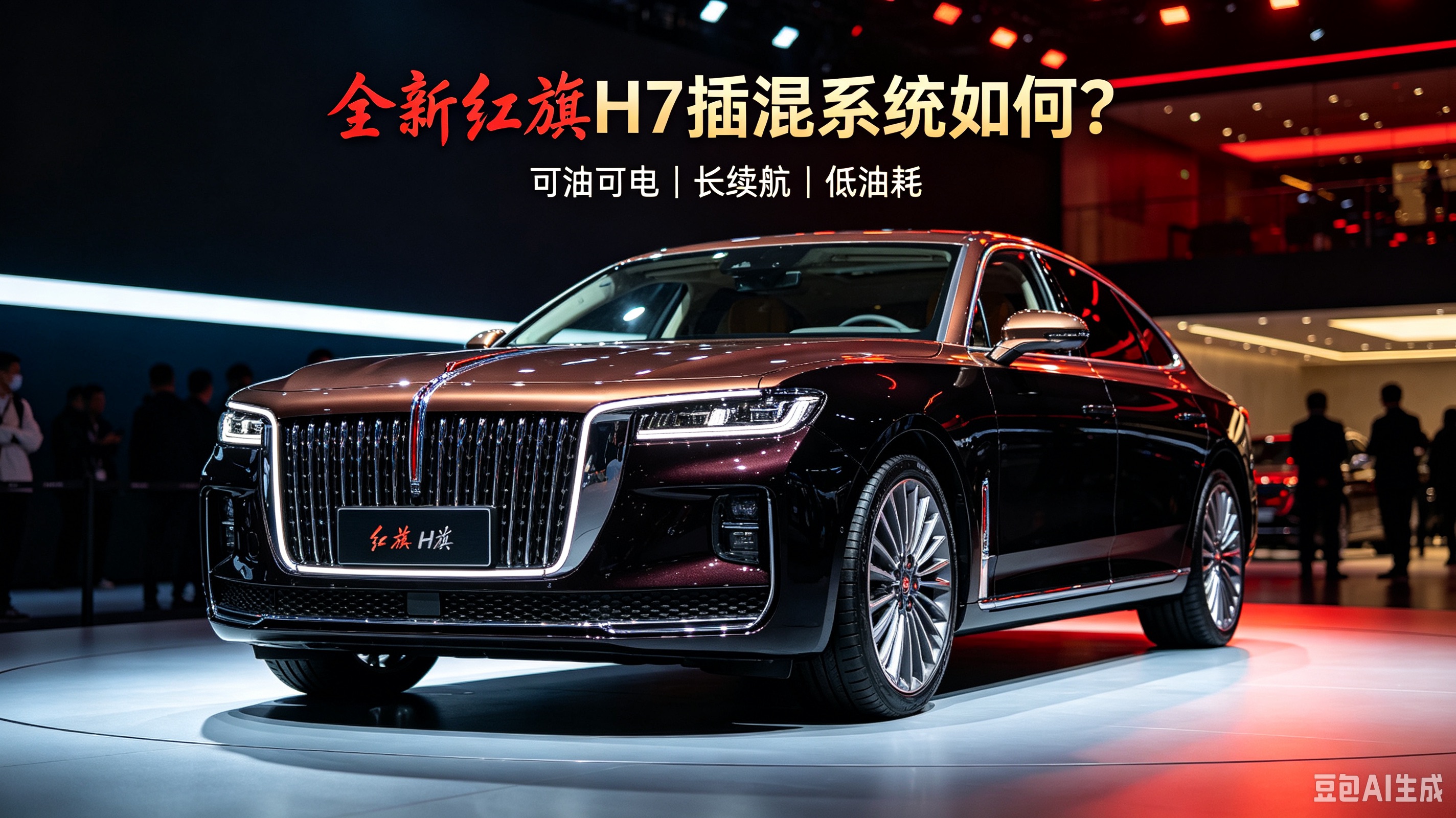 全新红旗H7搭载自研鸿鹄插混系统，兼顾性能、续航与经济性，是这台中大型轿车的核心亮点。全系采用1.5