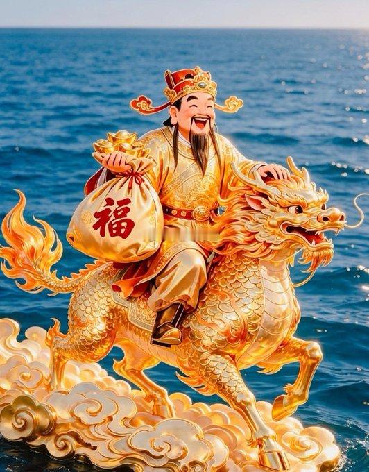 财神乘瑞兽携万贯财气登门！愿您正财稳您，偏财旺！日子富足安乐，财路越走越宽