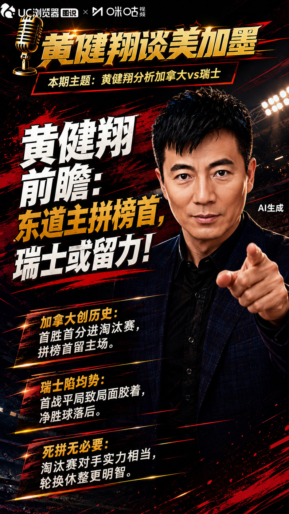 黄健翔分析加拿大vs瑞士