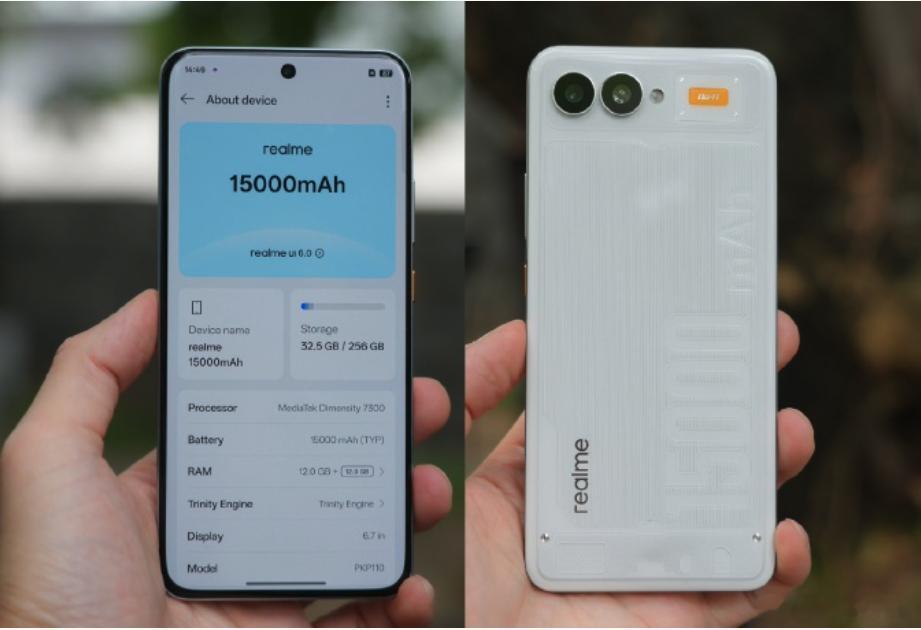 realme15000mAh这应该算买充电宝送手机了，轻度续航5天，让我玩到