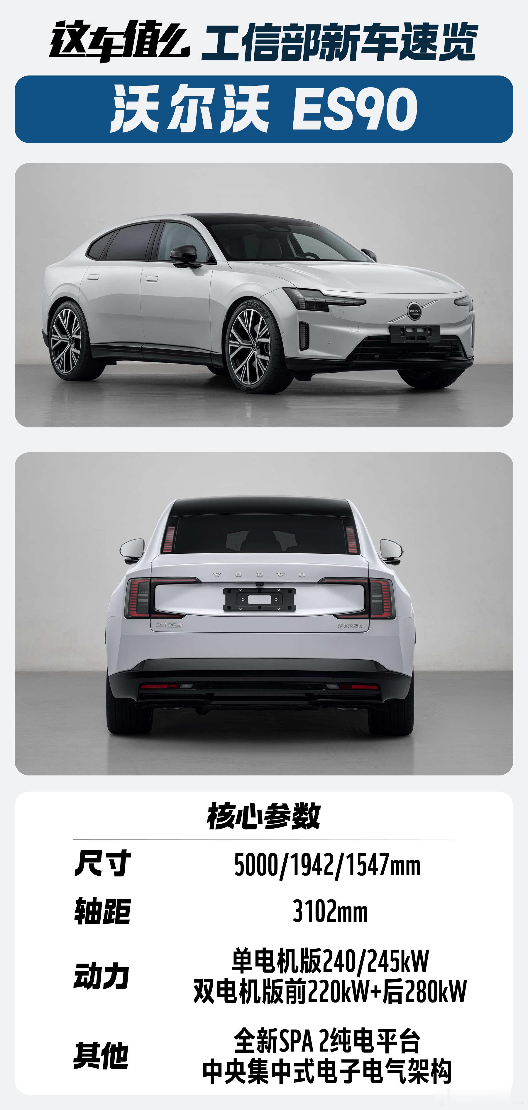 最新一期工信部车展，沃尔沃「姗姗来迟」的两款纯电旗舰EX90和ES90，吸