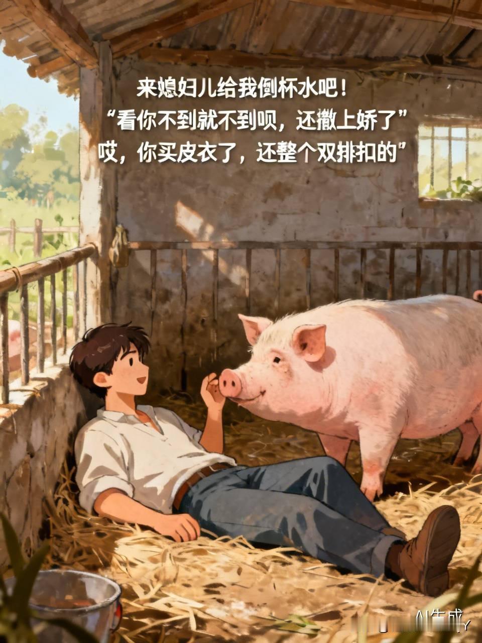 说个小笑话，乐呵乐呵村里有个老爷们喝得脚底板都发飘，回家摸错门钻进猪圈，往老母
