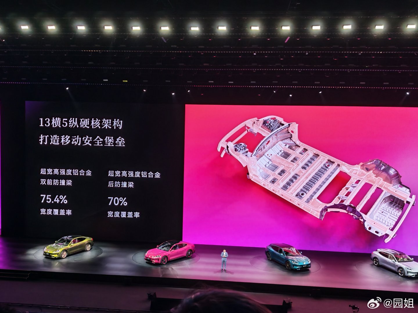 尚界Z7十款配色，八款轮毂三种卡钳，五款内饰。全系标配W-HUD；全系标配随动