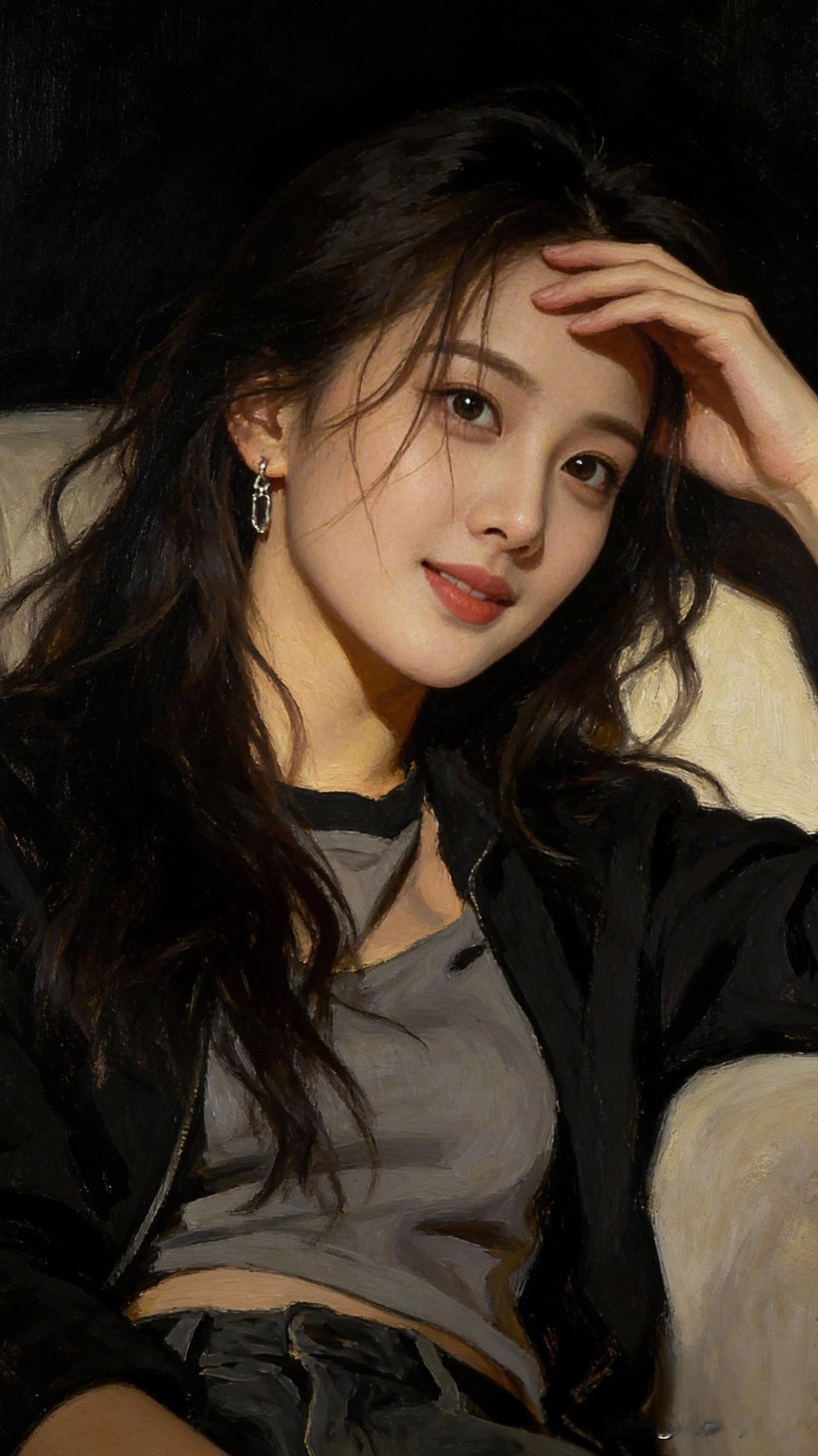 美人倚坐，笑语盈盈。看看气质女神的穿着搭配吧温柔甜美的少女，微笑着看向镜头，散