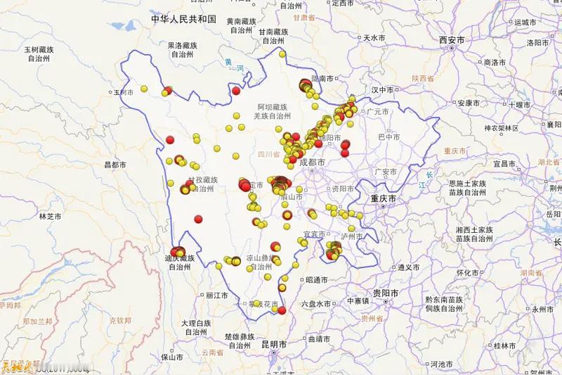 四川的地震带这么密集，大部分都集中在成都平原和川西高原的连接处，另外就是川南山区