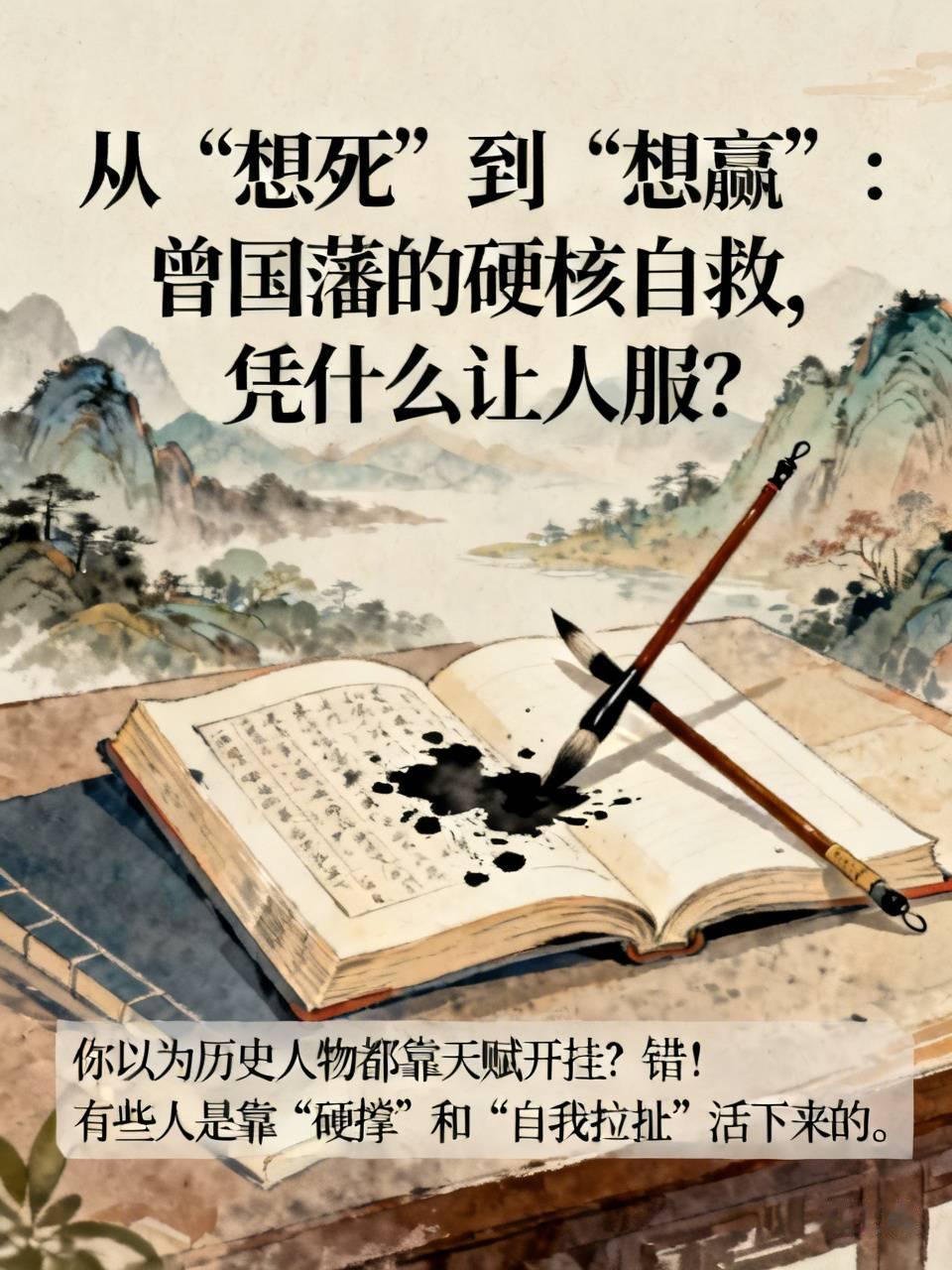 《从“想死”到“想赢”：曾国藩的硬核自救，凭什么让人服？》你以为历史人物都靠天赋开挂？错！有些人是靠
