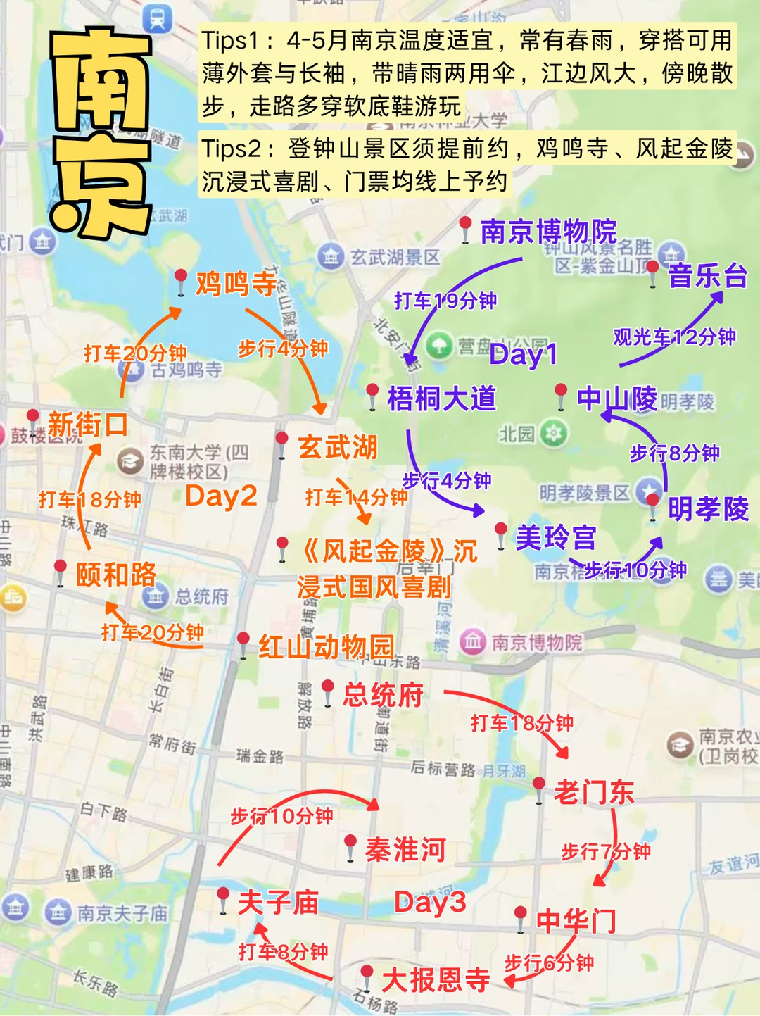 南京 3 天暴走！保姆级不绕路攻略✨