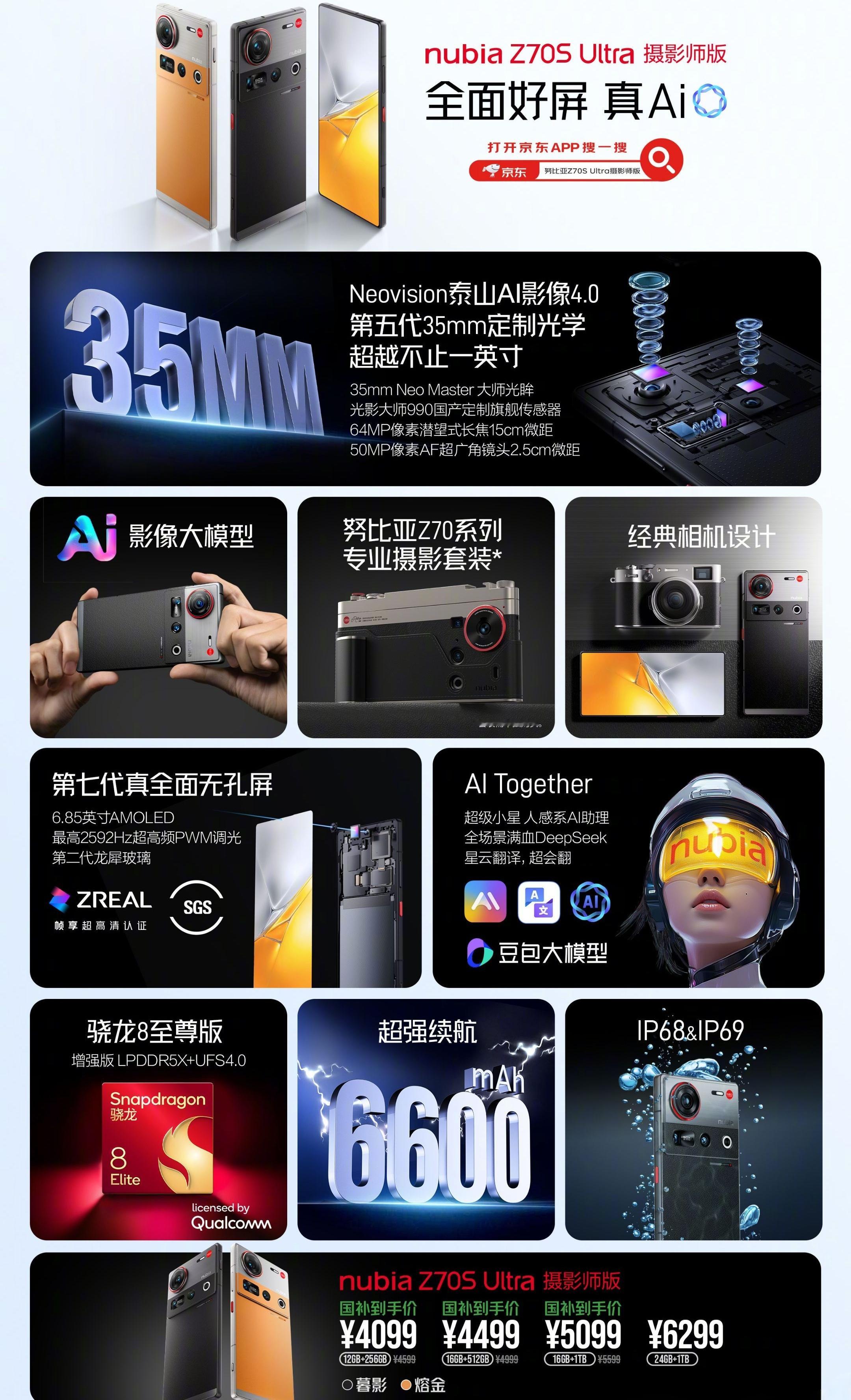 昨天除了iQOO，还有一台努比亚Z70SUltra摄影师版发布，但看起来不知道