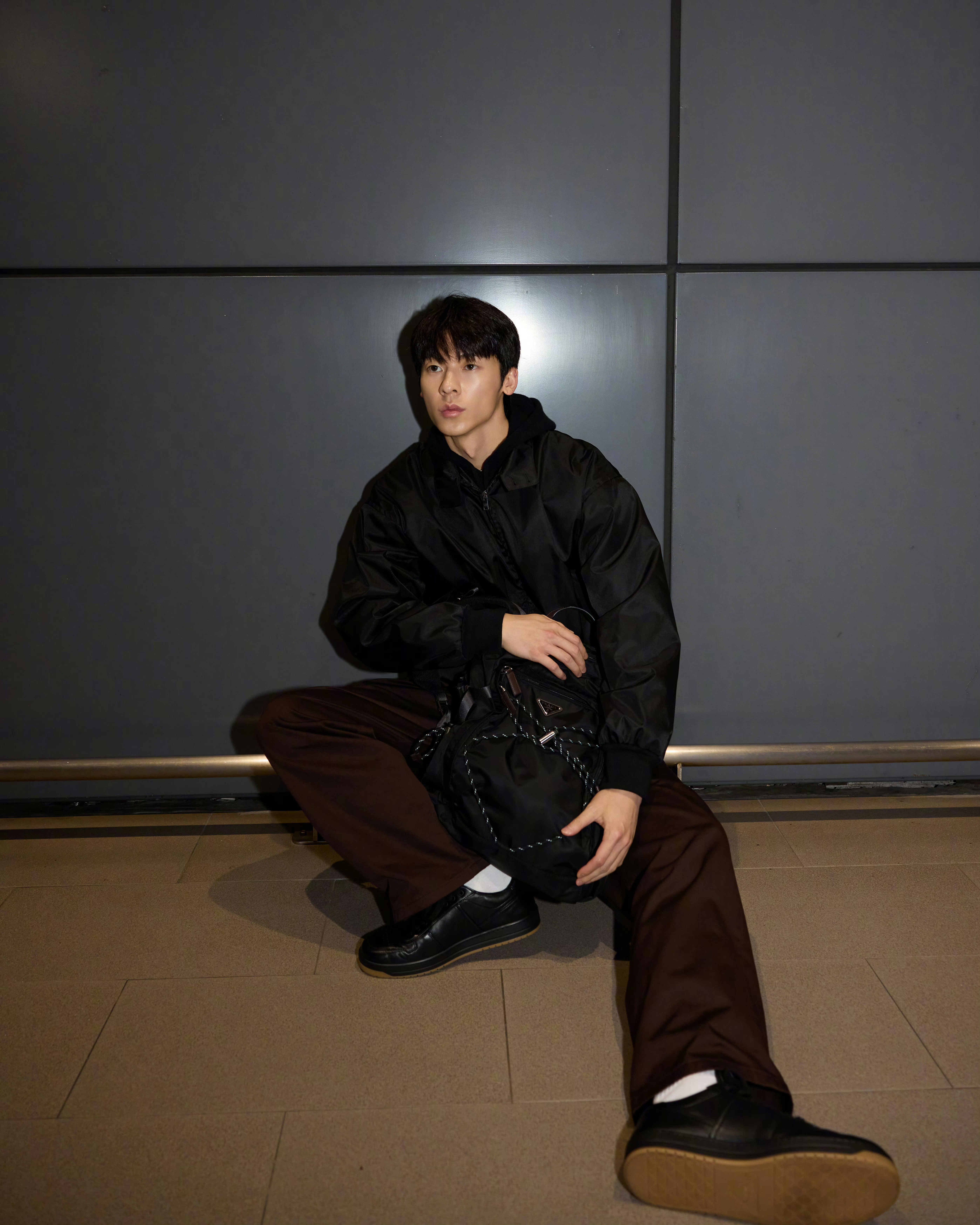 许光汉✖️PRADA2026秋冬男装大秀出发✈️米兰男装周男装周