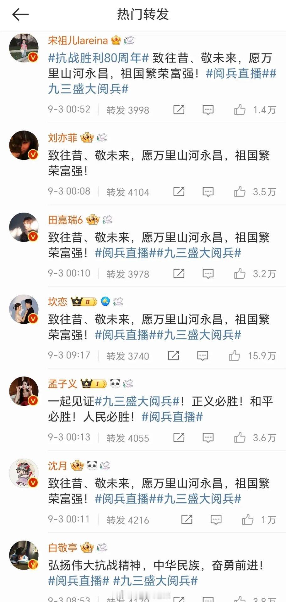 不懂就问。刘亦菲为什么每次转发都要删掉话题？​​​