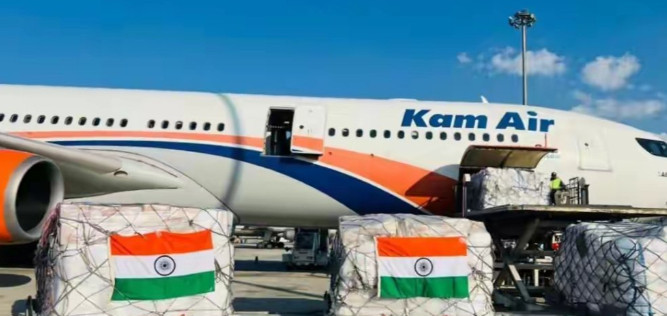 印度和中方较上劲了，派飞机火速支援阿富汗，运去大批战备物资！据《印度斯坦报》披露