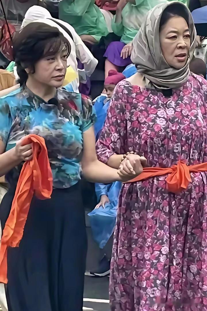 刘晓庆和倪萍很少同框，这一起的出席某活动，还是素颜出镜更是少见。镜头里的她们，