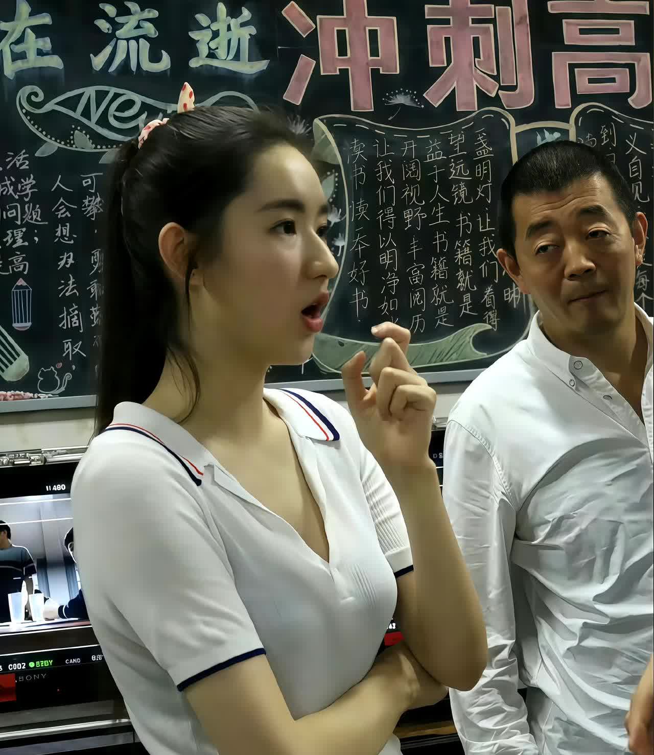 王玉雯在电视剧中穿上校服的样子还挺像学生的，一副学霸的样子!她好像那种清纯的学妹