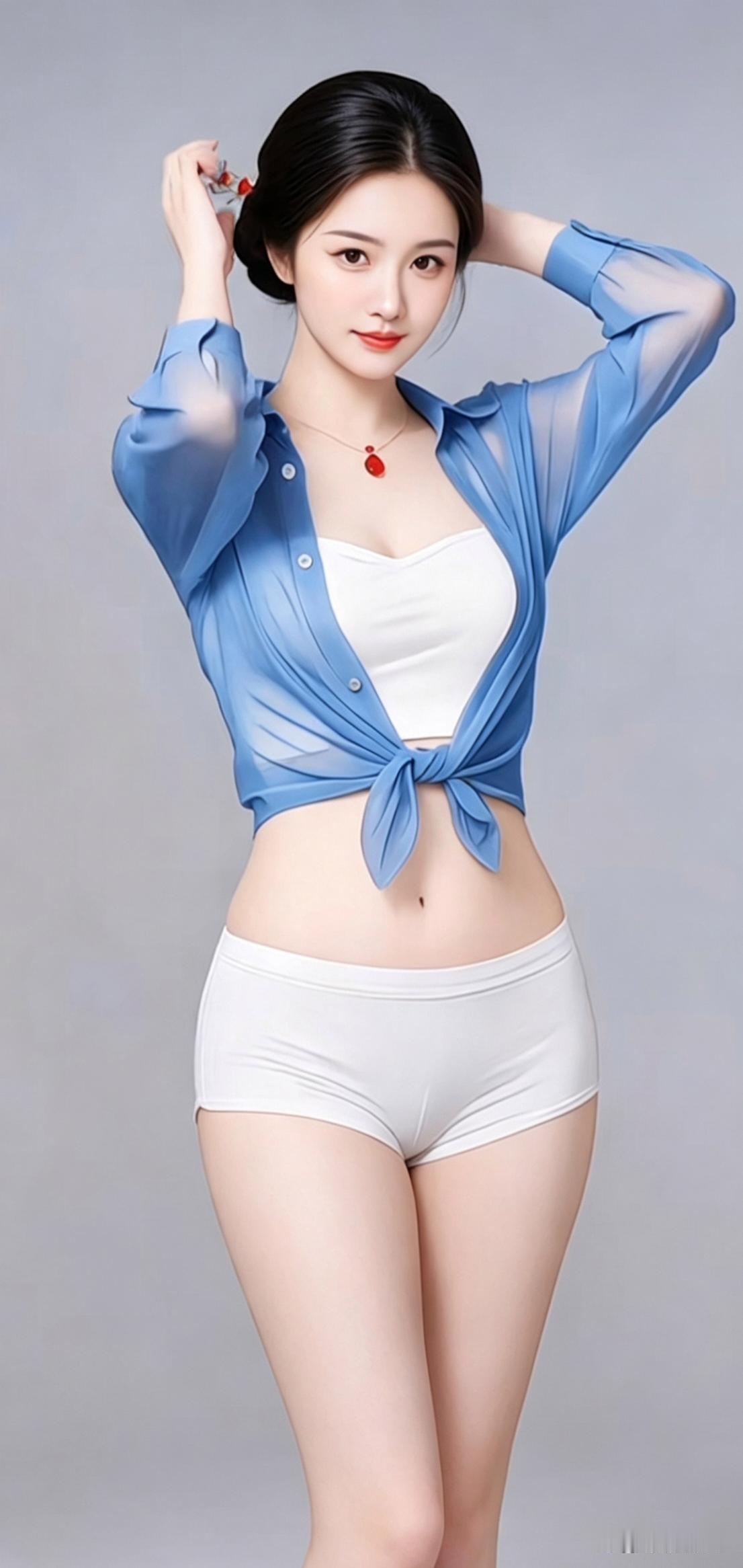 夏日美女穿戴，清凉又美丽。