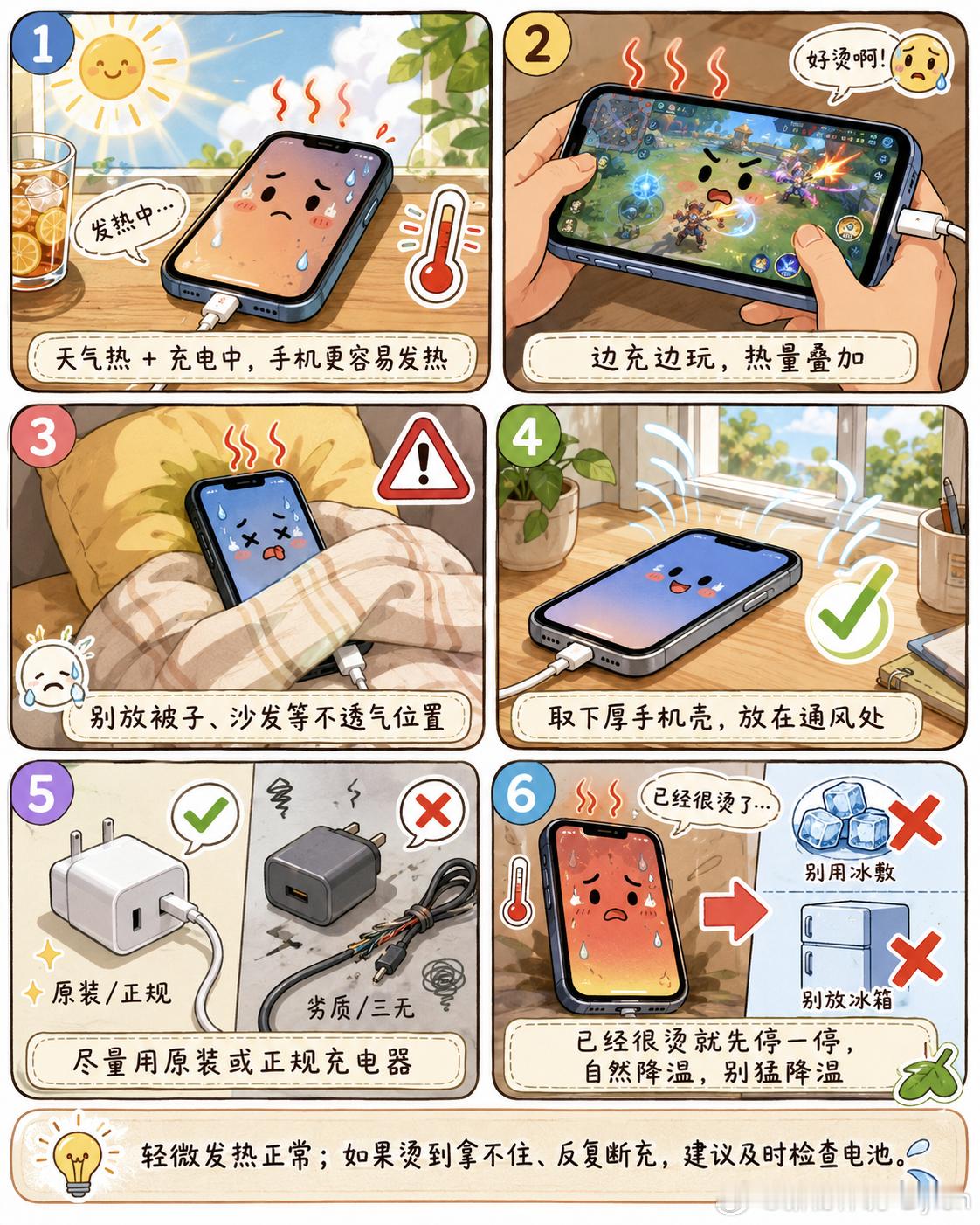 夏天充电时手机发烫怎么办夏天给手机充电，最明显的感觉就是比平时更容易发烫。尤其是