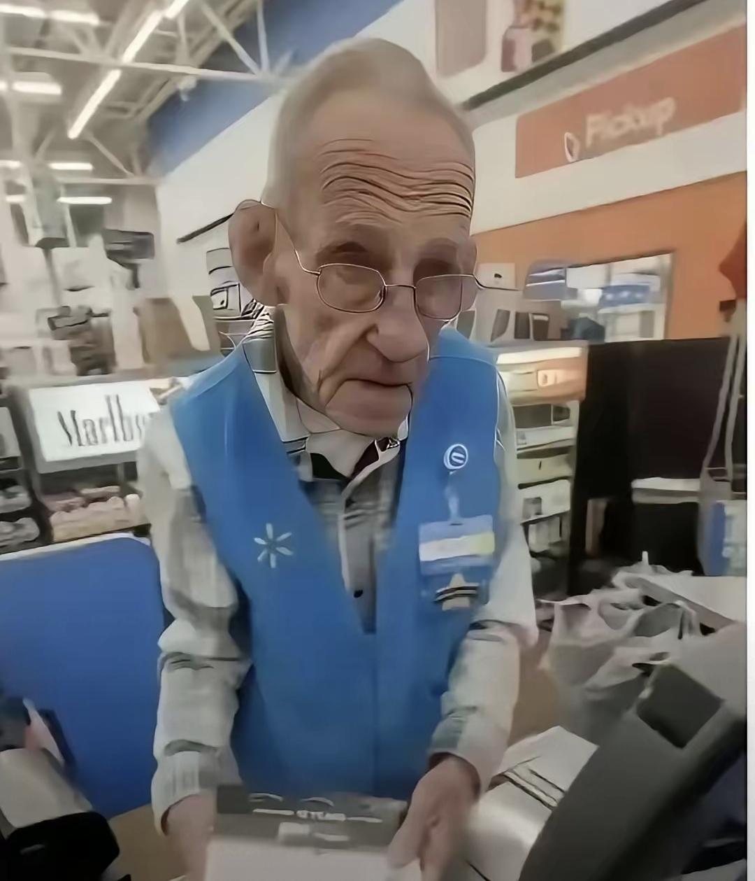 Marion今年82岁，在沃尔玛干了16年收银。他不是励志代表，只是没医保、没存