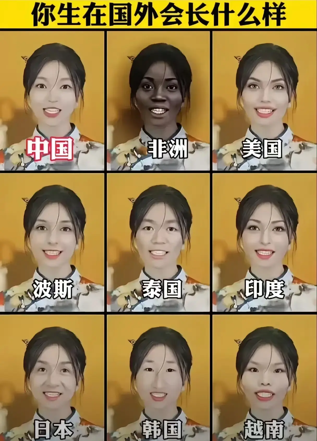 生在不同国家，哪个最好看？
