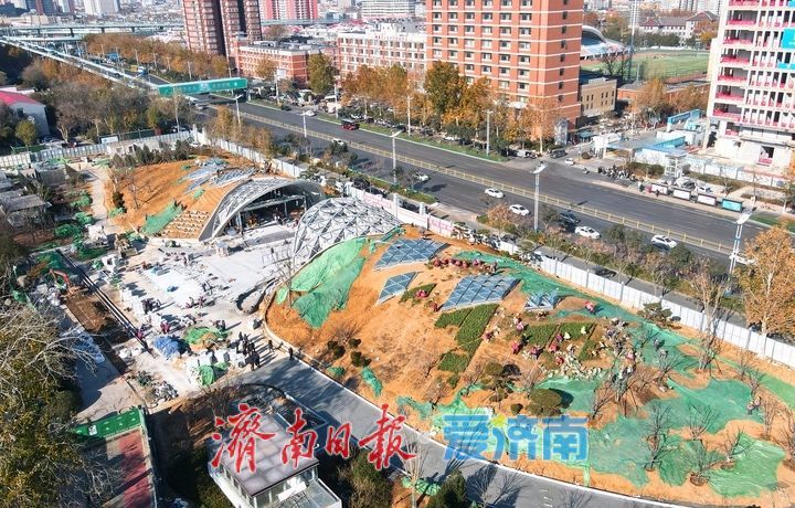 覆土完成, 济南轨交4号线“最浅车站”打造泉城新风景