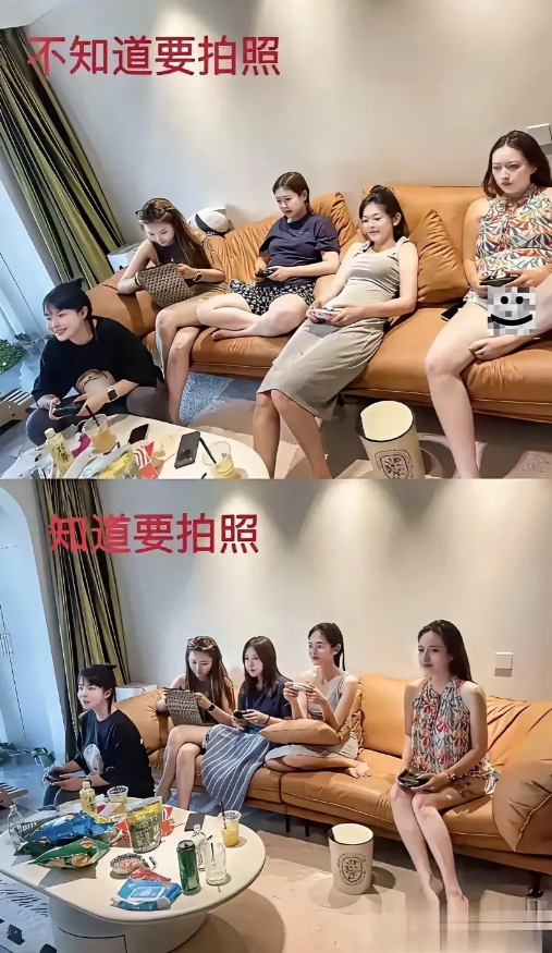 不知道要拍照和知道要拍照小姐姐们的样子