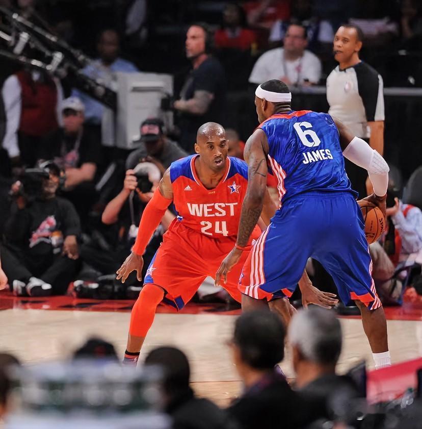 NBA全明星首发次数排行：1️⃣詹姆斯　21次首发　生涯共入选21