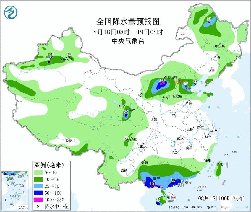 【一周天气——雨热雨夹心分布】本周（8月18日-24日），副热带高压保持强势，在