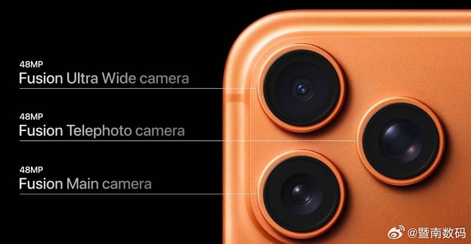 iPhone17Pro前置同样是1800万像素中央摄像头，后置则首次
