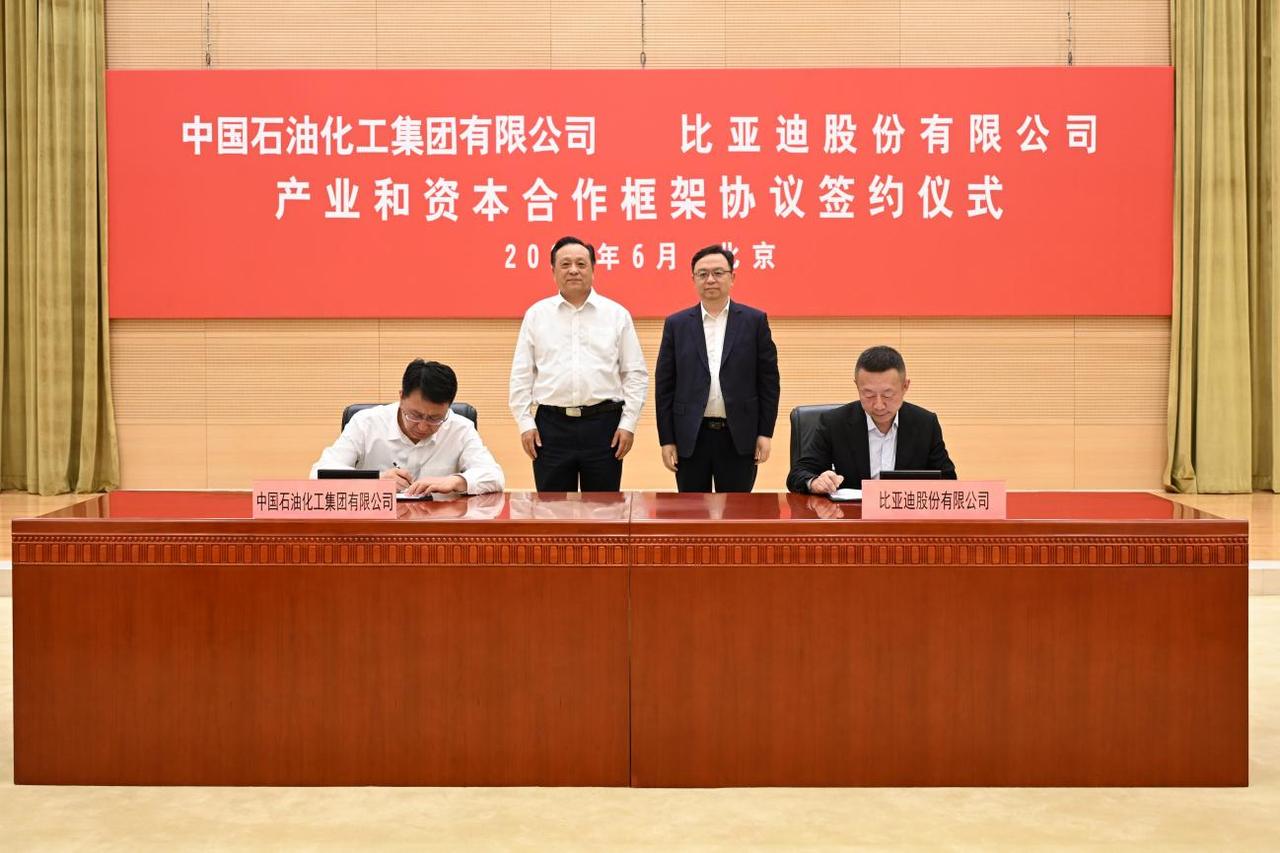 石化比亚迪强强联手，油站闪充构筑能源新生态比亚迪真的会兑现年底建成20000