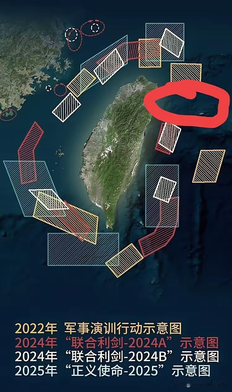 中国的战术，其他国家永远不会懂!大家发现没有，中国四次对岛演习，岛的右上方的一