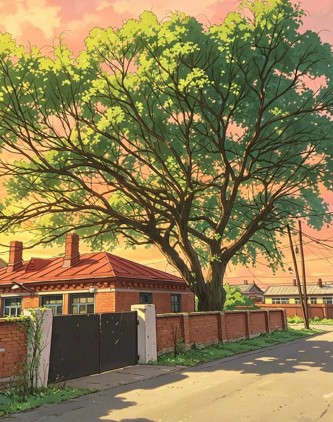 宫崎骏画风里的东北老家的夏天。这就是中国风遇见艺术