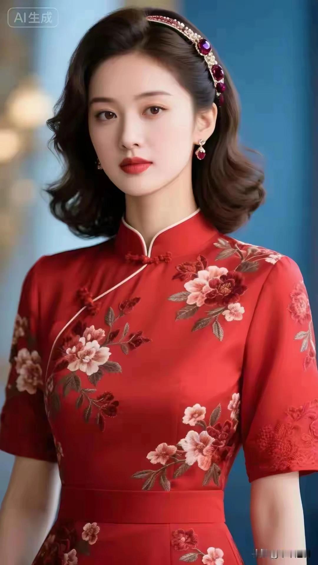 国风古韵，文化传承。开叉设计，凸显性感。旗袍美女，独特风景。女性优雅，淋漓