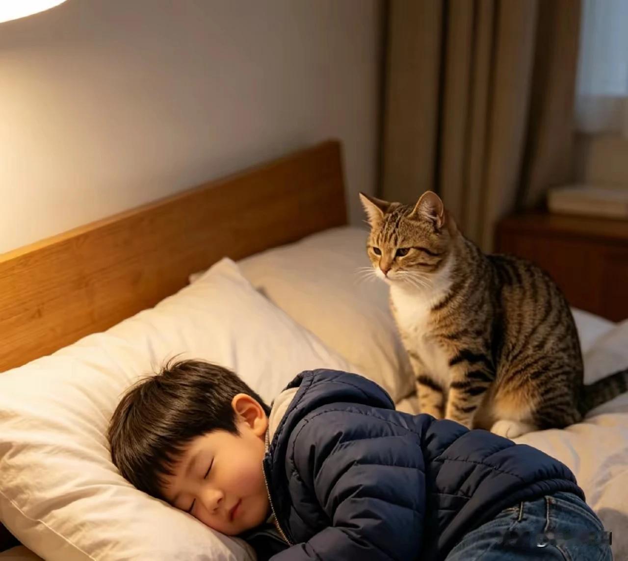 以前总觉得流浪小动物敏感怕人，可这只小猫不一样。它把所有的温柔都留给了救下它的人
