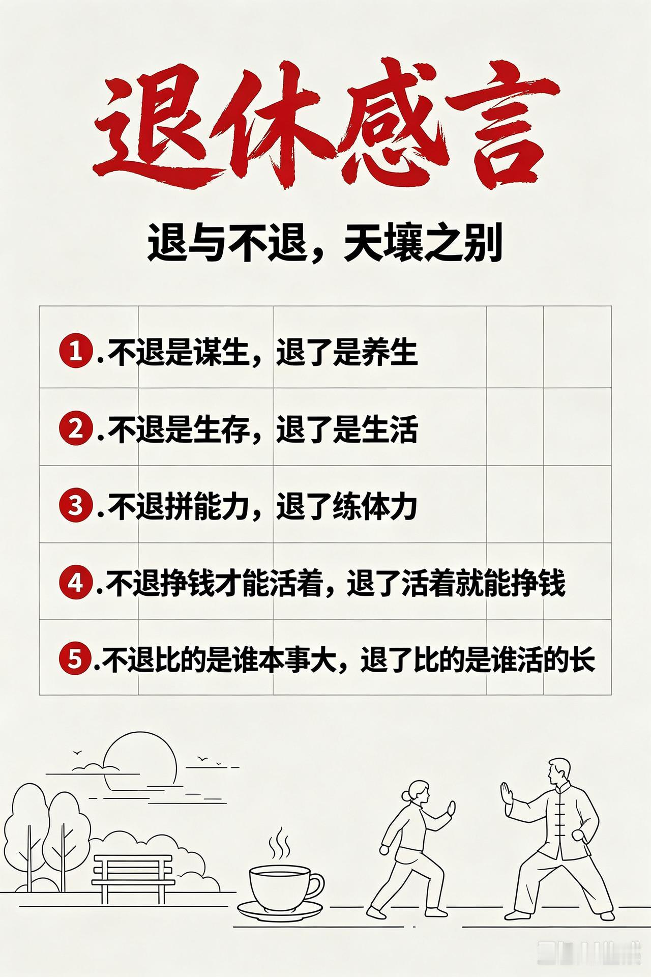 退休感言：退与不退，天壤之别人到一定年纪，才慢慢读懂退休这两个字。退