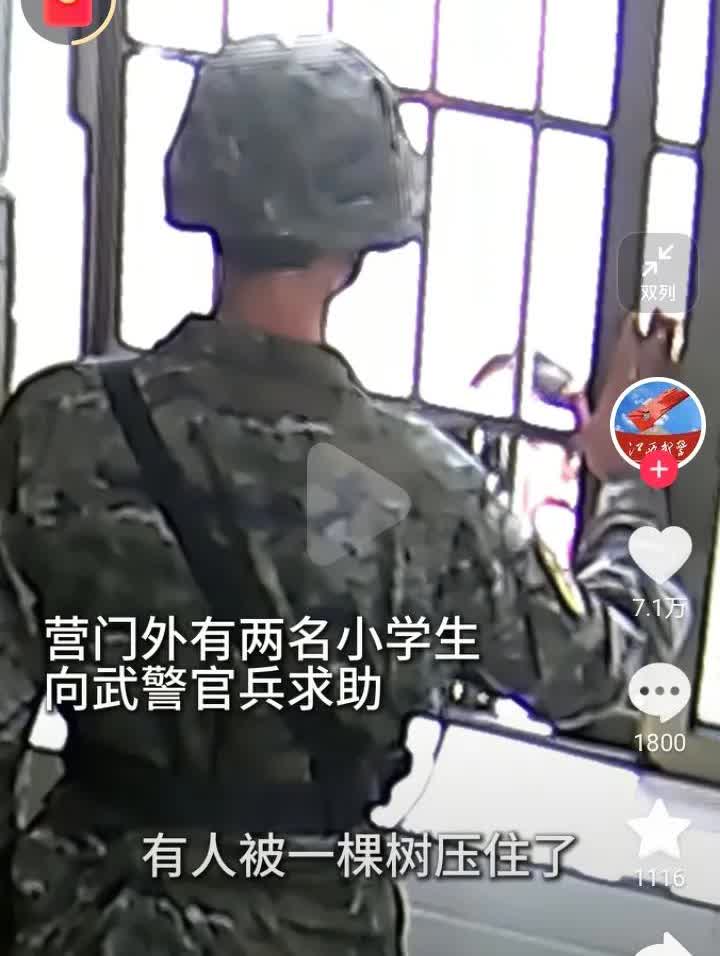 没了小朋友，老人或许活不了！江西一老人被倒塌的树木压倒砸中，无法动弹，幸好两位小