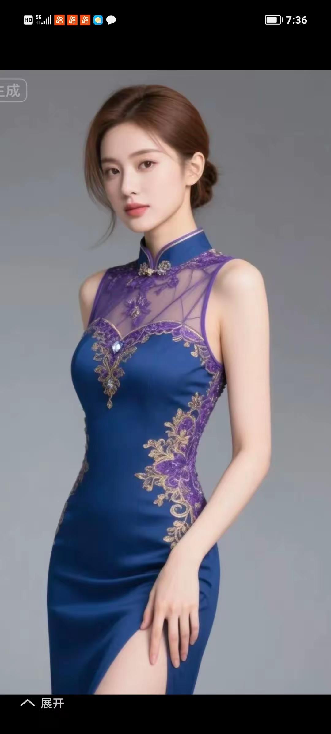 优雅蓝紫色晚礼服，尽显女性魅力！