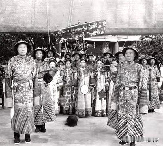 历史时光慈禧太后带着宠物狗拍照，这些宠物狗每月都能向皇室领取俸银。