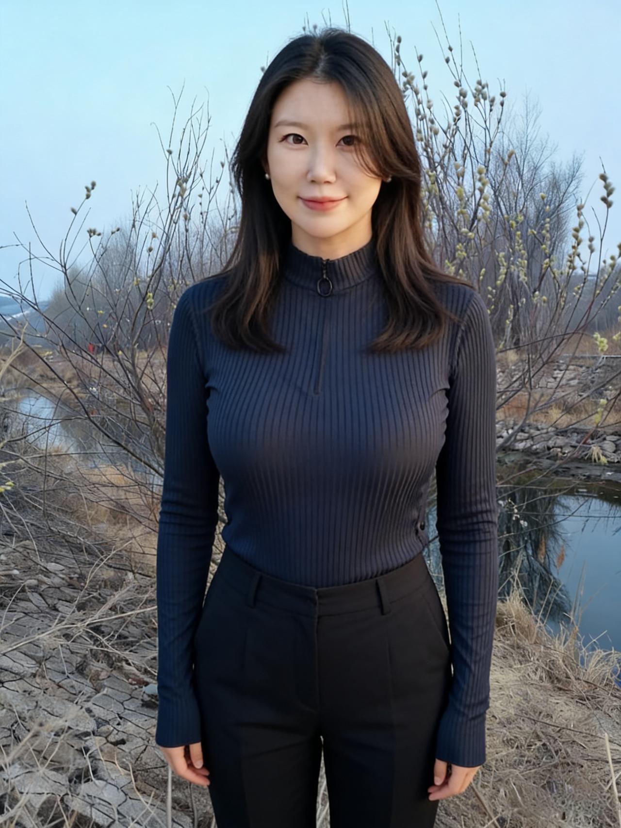 雪融冰消后，人间四月春。溪明摇浅岸，枝软破新茵。风暖催眸笑，衣轻趁步匀。郊