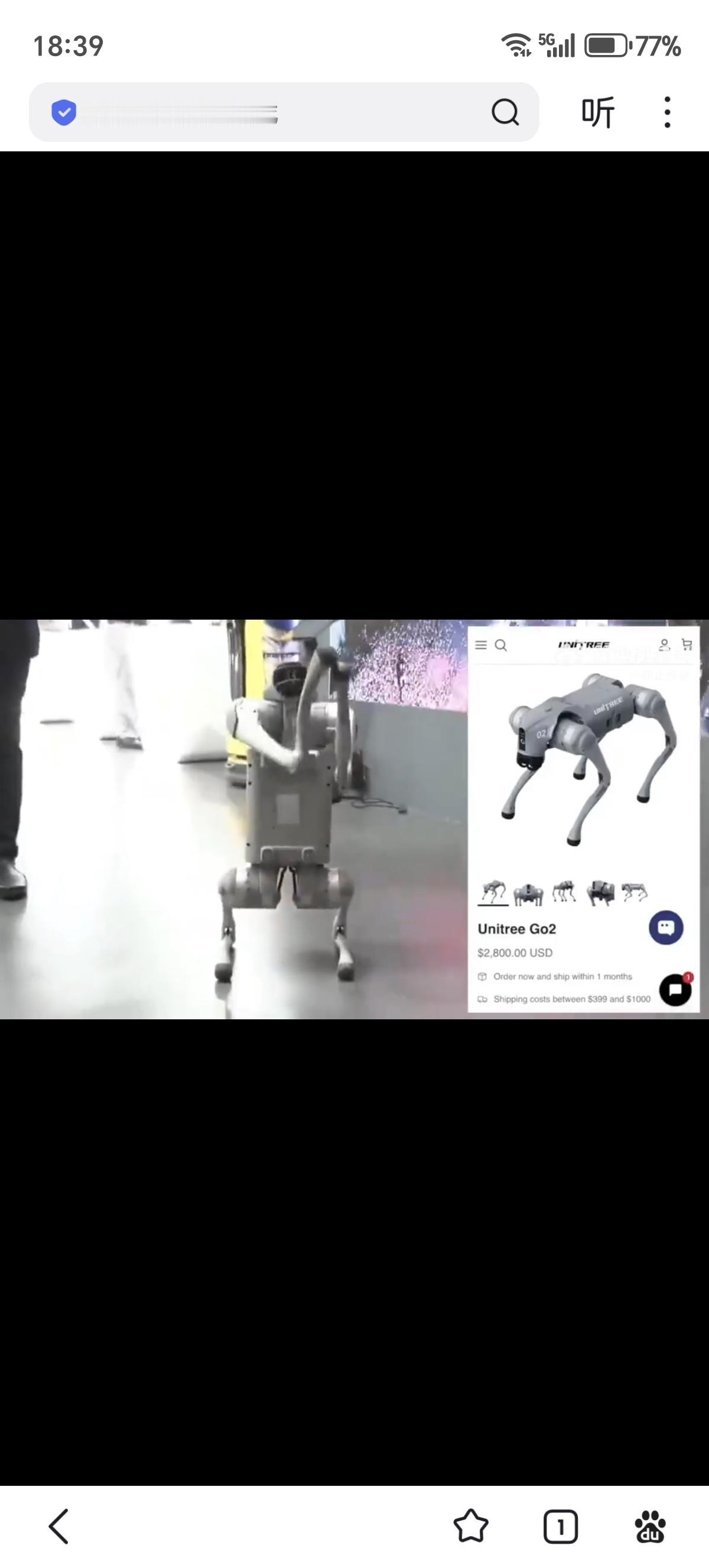 在德里举行的印度人工智能影响力峰会上，加尔各答大学展示了一款宇树科技Go2机器狗