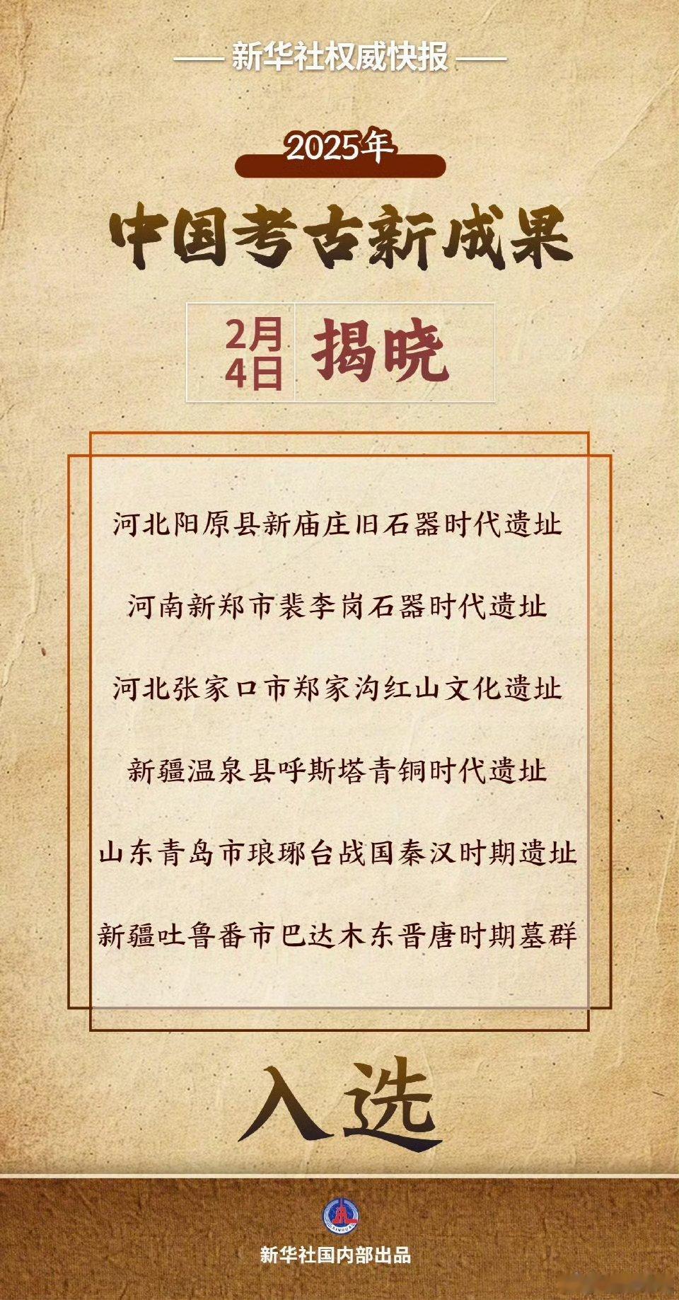2025中国考古新成果2025中国考古新成果太震撼！从旧石器时代的古人类遗存，到