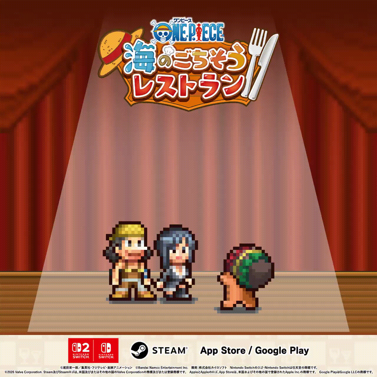 开罗游戏出品（NS/NS2/STEAM）海贼王最新像素风游戏《ONEPIECE