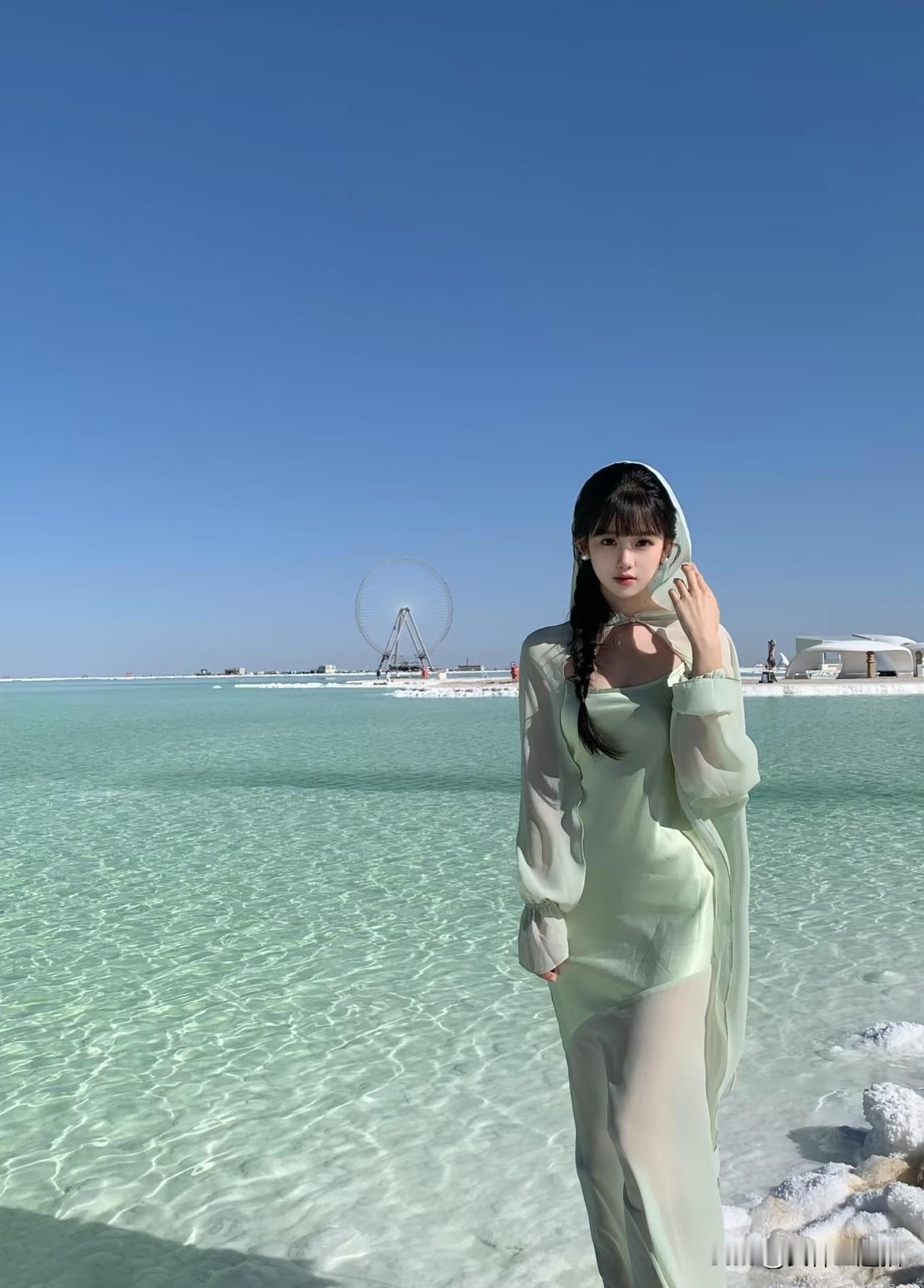 在海边拍美照，风景真美！