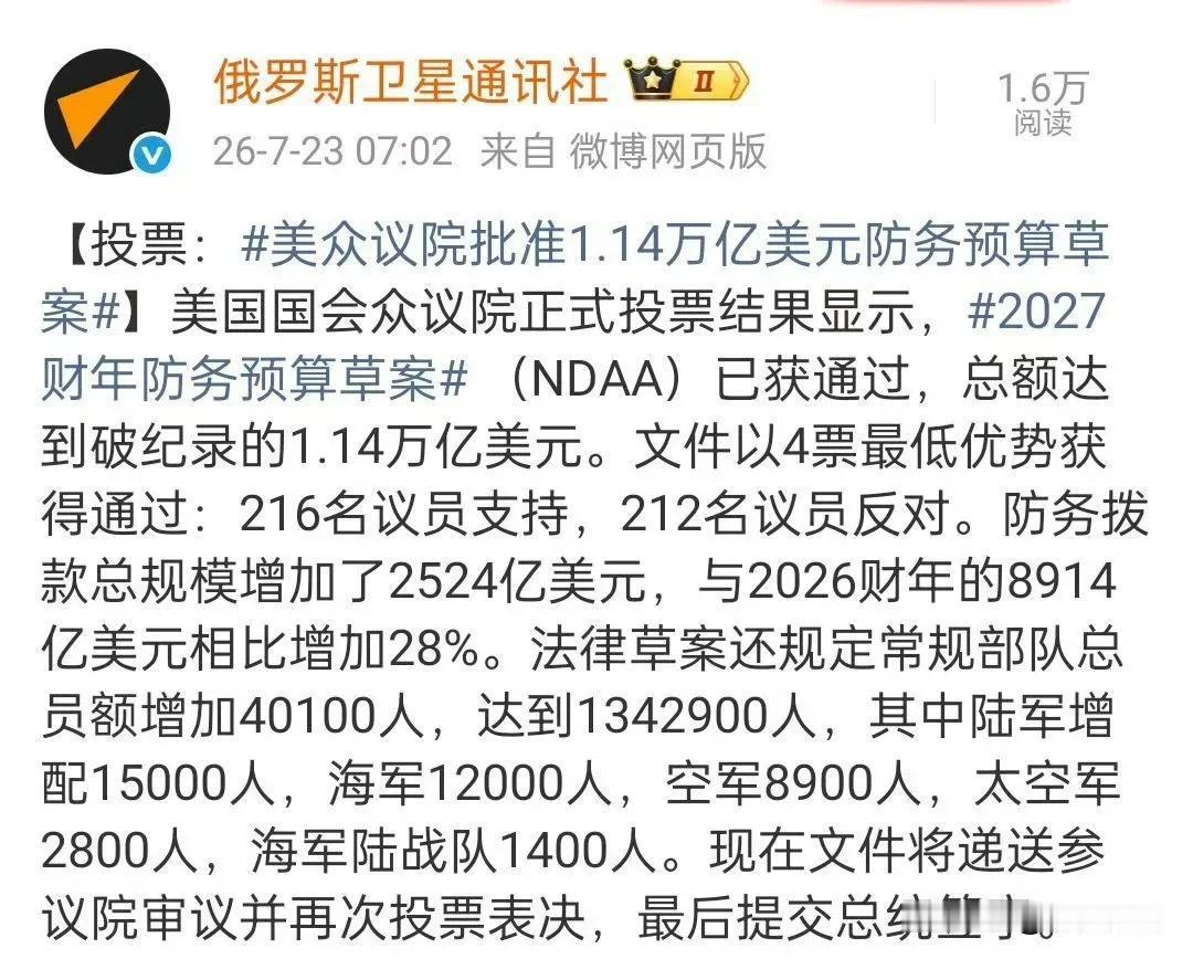 事实上的军备竞赛了。一年军费增长28%，达到1.14亿美金，几乎占了全球军费
