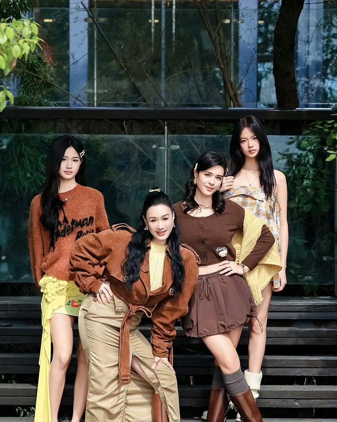 钟丽缇的第二任丈夫严铮颜值并不出众，但两个女儿长得都很漂亮，终究是钟丽缇的高颜值