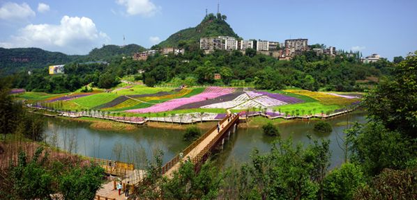 随着暑假旅游旺季的到来,在纳溪区花田酒地景区,每天也会迎来成百上千